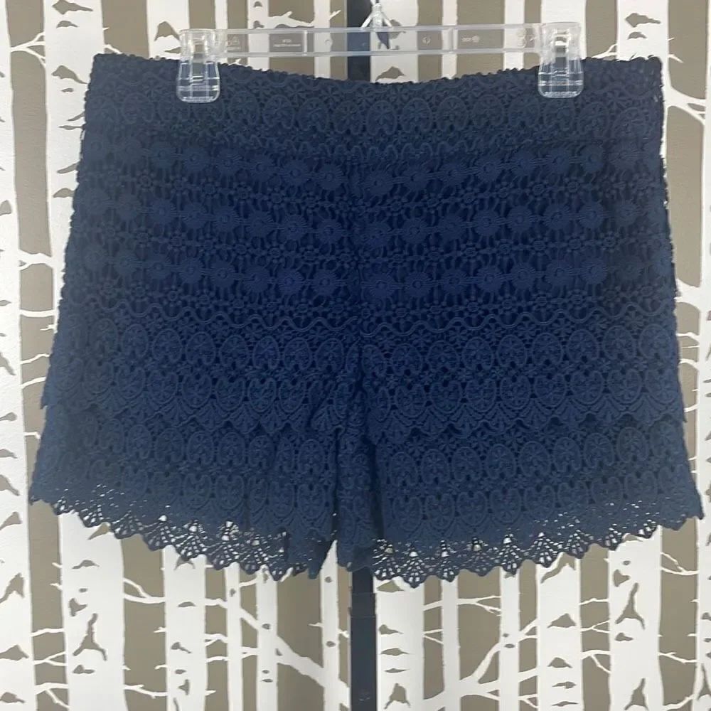 Navy Blue Crochet Lace Riviera Short 10
